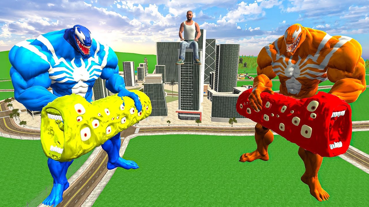 Franklin Hulk ,Venom VS Train Eater 😱 INDIAN BIKE DRIVING 3D