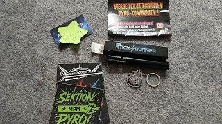 Paket unboxing mit dem neuen mini Stck burner von MrPyroManager 