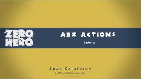 Zero2Hero: ABX Actions - Part 2 (Cloud Assembly)