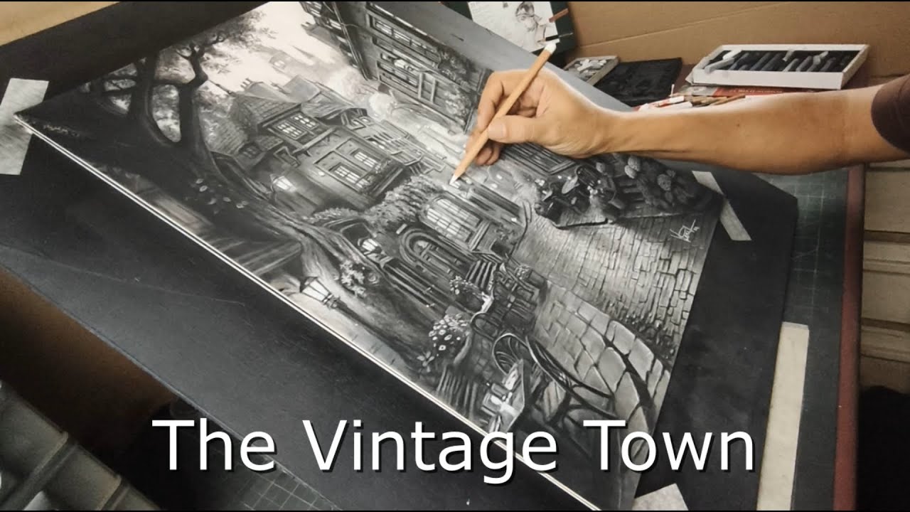 🌹The Exotic Vintage Town, Realistic Drawing!✨