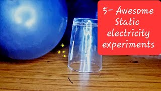 5-Awesome static electricity experiments || #experiment #science #scienceexperiment #experimental
