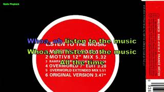 Doobie Brothers & Motiv 8 - Listen to the music '94 (Instrumental, BV, Lyrics, Karaoke)
