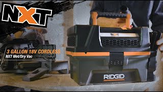 RIDGID® 3 GALLON 18V CORDLESS NXT WET/DRY VAC