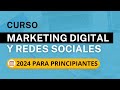 Marketing digital y redes sociales  curso gratis 2024 para iniciantes principiantes