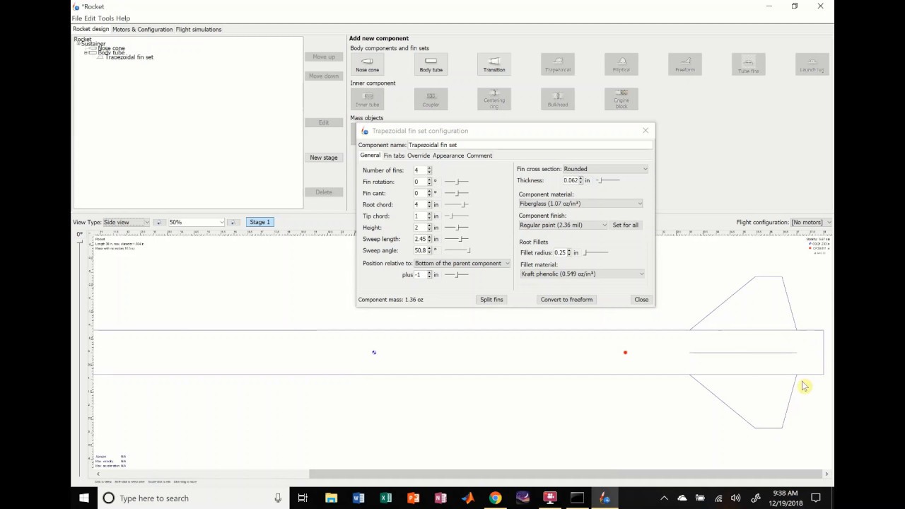 OPENROCKET 23 09 STAGING AND SIM RESULTS visual data 4