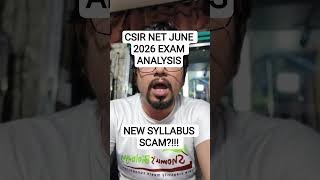 CSIR NET life science June 2026 exam analysis | Why new csir net syllabus  is a scam?  #examleaks