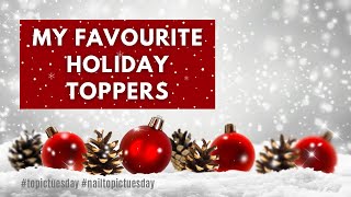 My Favourite Holiday Toppers #topictues #nailpolish
First topic tuesday video in a while and I even almost got it up on the correct day! Couldnt resist searching through my toppers for a selection of festive ones to share with you. Let me know if youd like me to do more Topic Tuesday videos again?
Thanks for watching xx
Follow me on Instagram @thenailpolishhound
Canon and Variation by Twin Musicom is licensed under a Creative Commons Attribution 4.0 license. https://creativecommons.org/licenses/by/4.0/
Artist: http://www.twinmusicom.org/
Disclaimer: The products used in this video were purchased by me (or gifted from friends) unless stated as being *Ad/gifted. When I receive products from companies for review the opinions I give are my honest thoughts on the products. Please also note that I am not a professional nail technician. My Favourite Holiday Toppers #topictues #nailpolish