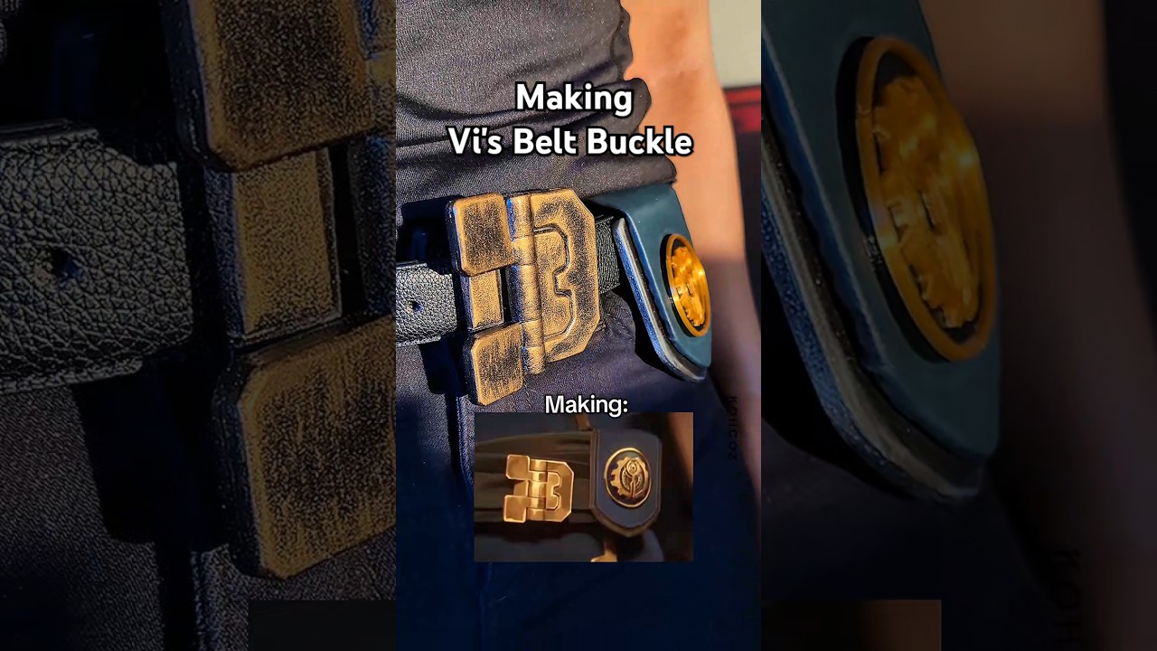 Part1 of making Vi's enforcer belt🥊💥 #arcane #vi #buckle #cosplay #m1ultra #xtool @xToollaser