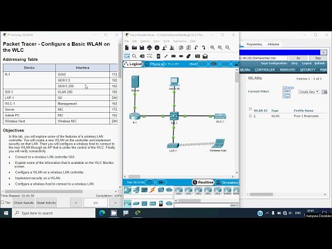 13.2.7 Packet Tracer - Configure a Basic WLAN on the WLC