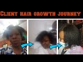 Natural hair growth regimen I used to grow my clients hair out fast explained while I do halo braid.