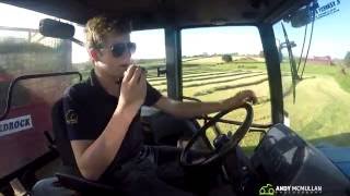 Drawing First Cut Grass - New Holland 7740 - GoPro HD