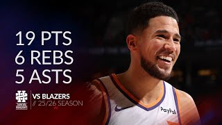 Devin Booker 19 Pts 6 Rebs 5 Asts Vs Blazers 2526 Season