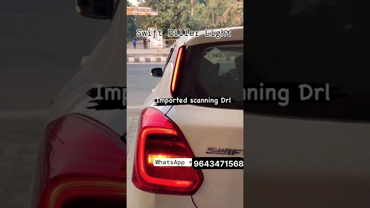 swift pillar lights  maruti swift pillar light installed installing pillar light in swift 9643471568