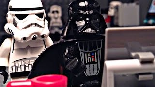 Lego Darth Vader reacts to his appearance in the Rogue One trailer