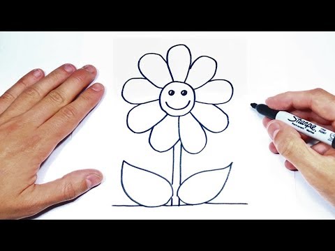 How To Draw A Flower Step By In 6 Minutes | Best Flower Site