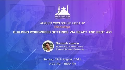 Building WordPress Settings via React and REST API