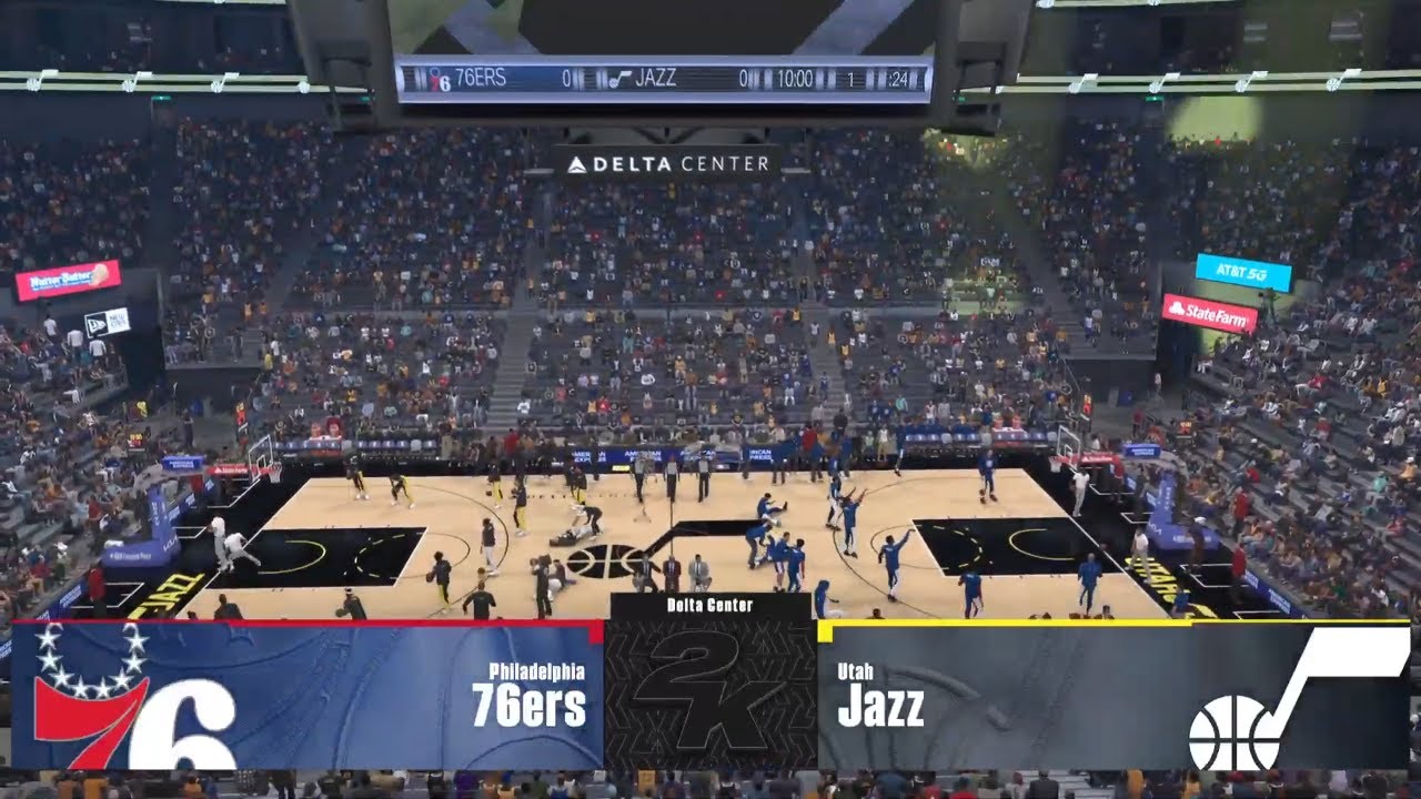 NBA 2K24 - Philadelphia 76ers vs Utah Jazz | Gameplay (4K 60FPS) - YouTube