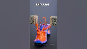 Minecraft vs Real life 3D Satisfying Simulation 💦⛏️ #blender3d #3dart #3danimation #satisfying