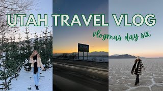 VLOGMAS DAY SIX: my first time in salt lake city, utah! bonneville salt flats, park city, &amp; more!