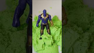 Revealing Hidden Thanos Toy From Green Kinetic Sand Satisfying Asmr Surprise