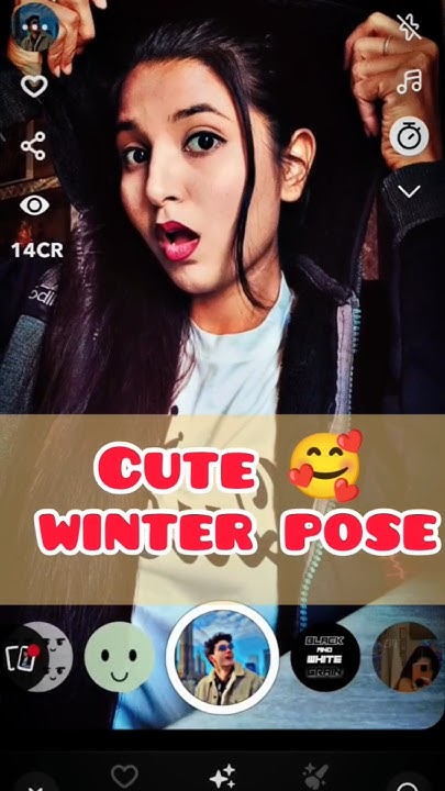  Must try ☃️cute winter selfie poses #poseideas #youtubeshorts # ...