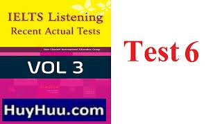 IELTS Listening Actual Test Full Vol3 Test 6