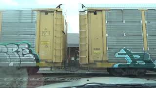 #10284 CSX Q216-10 Loaded Autorack train & Amtrak P030