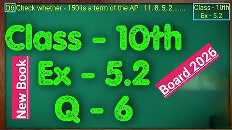 Q 6 Ex 5.2 Class 10 new book Maths CBSE // qn 6 ex 5.2 class 10th arithmetic progression NCERT
