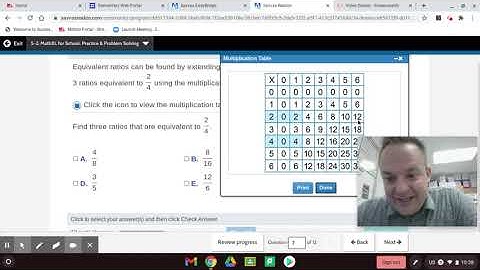 Equivalent Ratios 5-2 Practice and Problem Solving EnVision 2.0 sixth grade math part 1