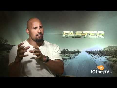 FASTER Exclusive Interview w "THE ROCK" Dwayne Jonhson in UP&CLOSE -visit www.iCineyTV.com