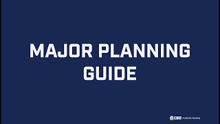 Major Planning Guide FA22