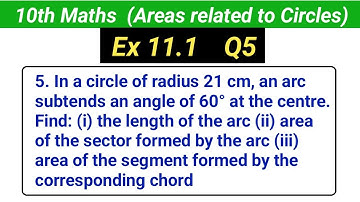 Class 10 maths ex 11.1 q5 | Areas Related to Circles | Ncert Maths class 10 chapter 11