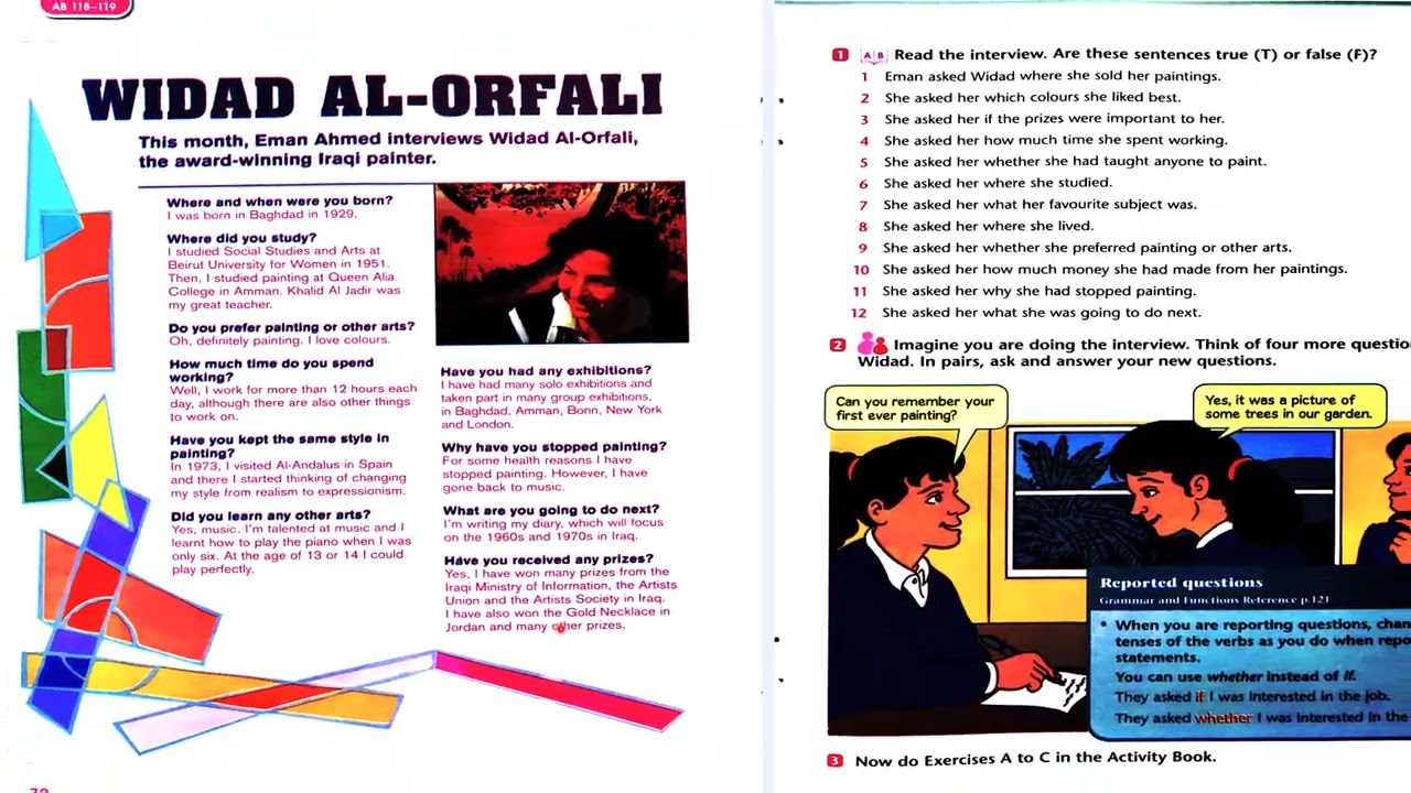 صفحة 72 و 73 انكليزي خامس اعدادي