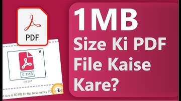 How to compress pdf file size to 1mb | 1mb size ki pdf file kaise banaye
