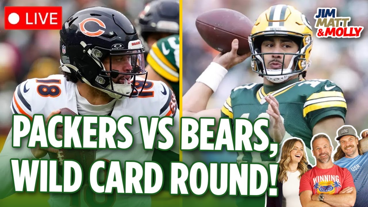 LIVE: Green Bay Packers vs Chicago Bears, WILD CARD PREVIEW! - Can Love & LaFleur Win on the Road?