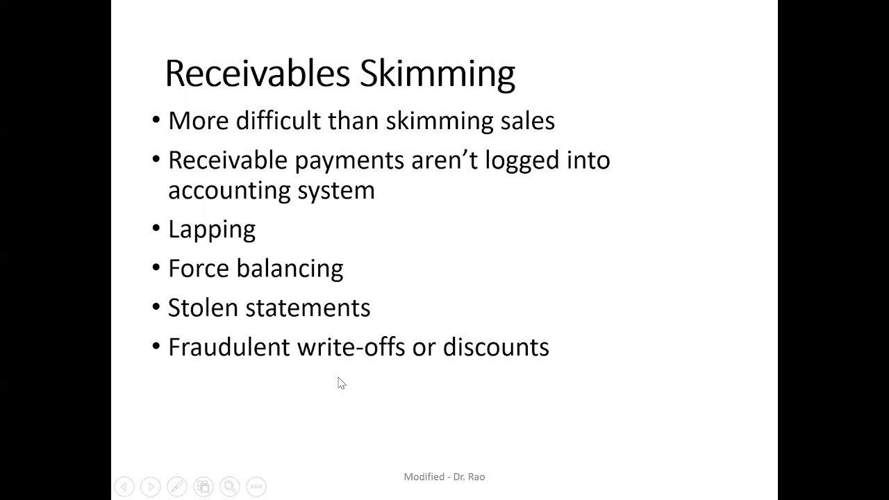 Cash Receipts and NonCash Misappropriations