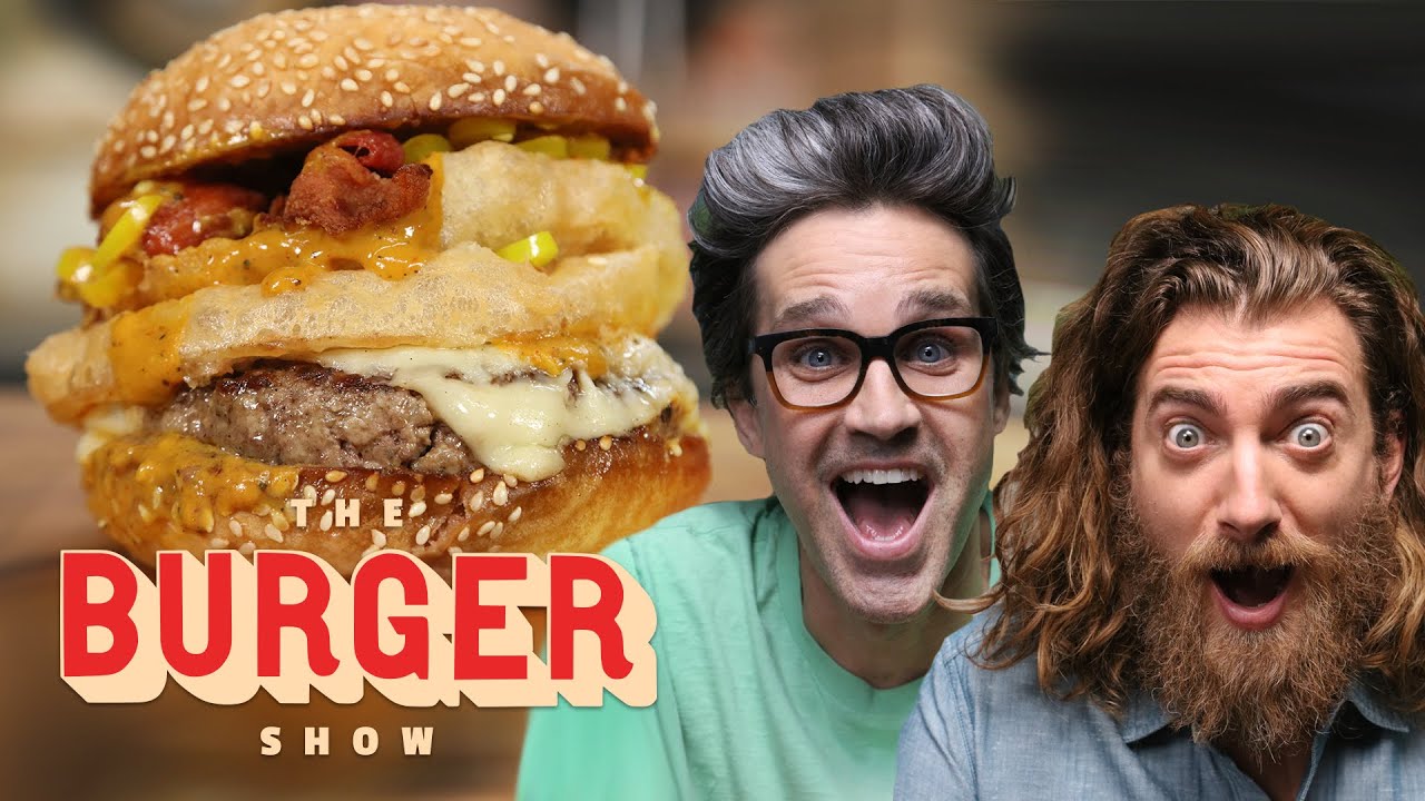 Rhett and Link Taste Test Fast-Food Burger Mashups | The Burger Show | First We Feast