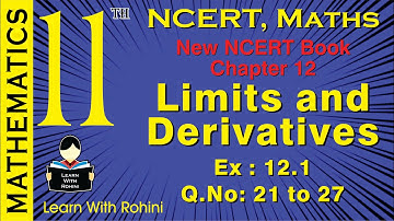 Limits and Derivatives |Chapter 12 | Ex 12.1 | Q.No: 21 to 27 | NCERT | Maths | Tamil | class 11