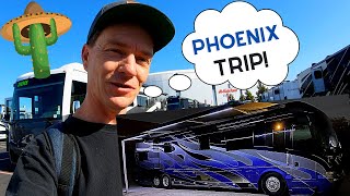 A quick trip to Phoenix AZ. for RV show and some services on the COOLEST Country Coach!