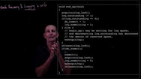 CS 134 OS—15:  Crash Recovery and Logging in xv6 code