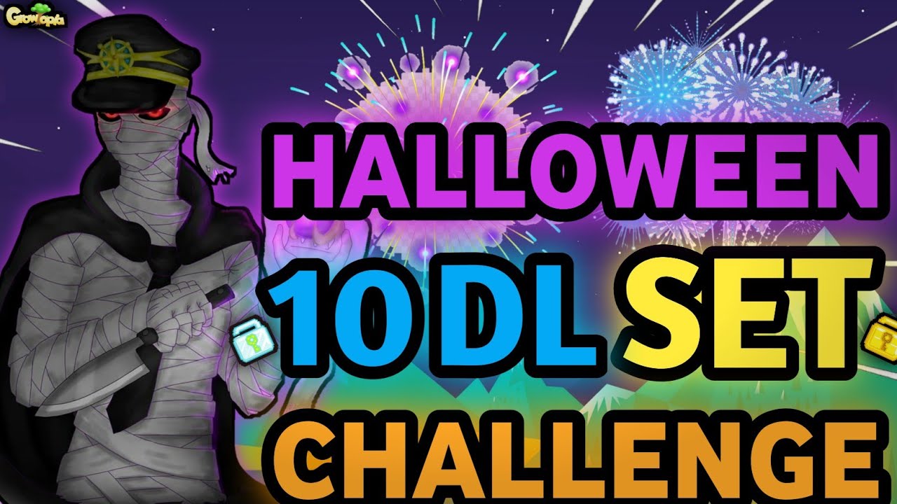 SPECIAL 10 DLS HALLOWEEN 2021 SET CHALLENGE (NEW SET) Growtopia Set