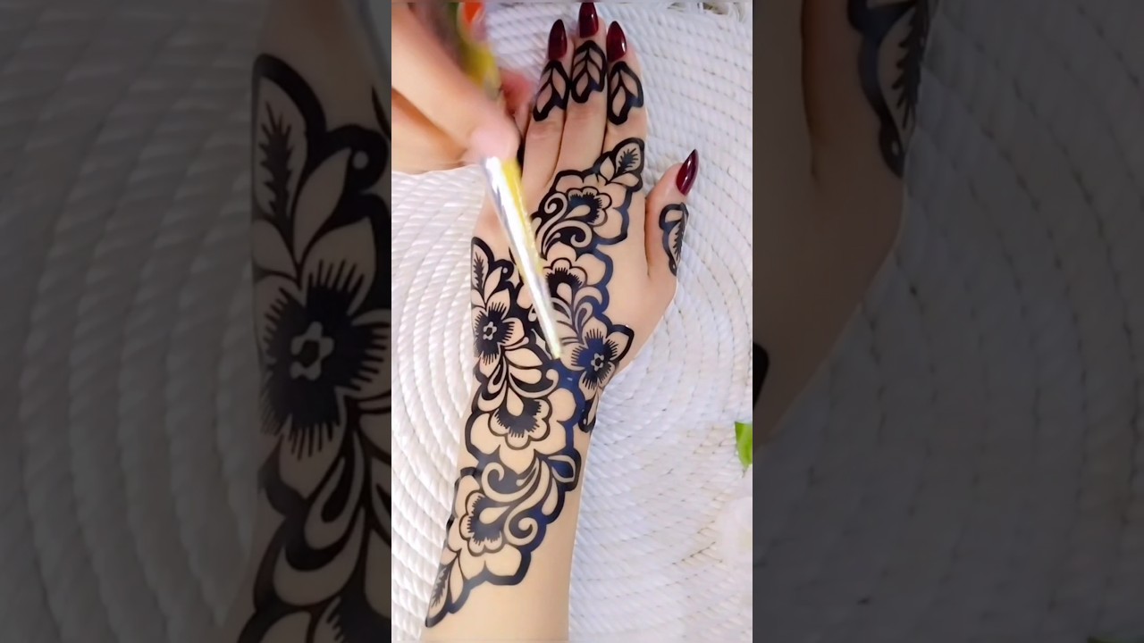 Beautiful sticker mehndi design#shorts