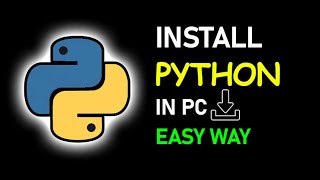 EASY WAY TO INSTALL PYTHON IS PC FIX ALL ERROR #python #installpython #codewithharry