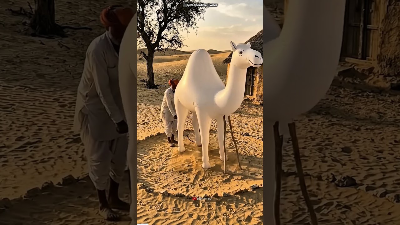 ধূলিঝড়ে উটের বেলুনেই নিরাপদ আশ্রয় — Desert Shelter #shorts