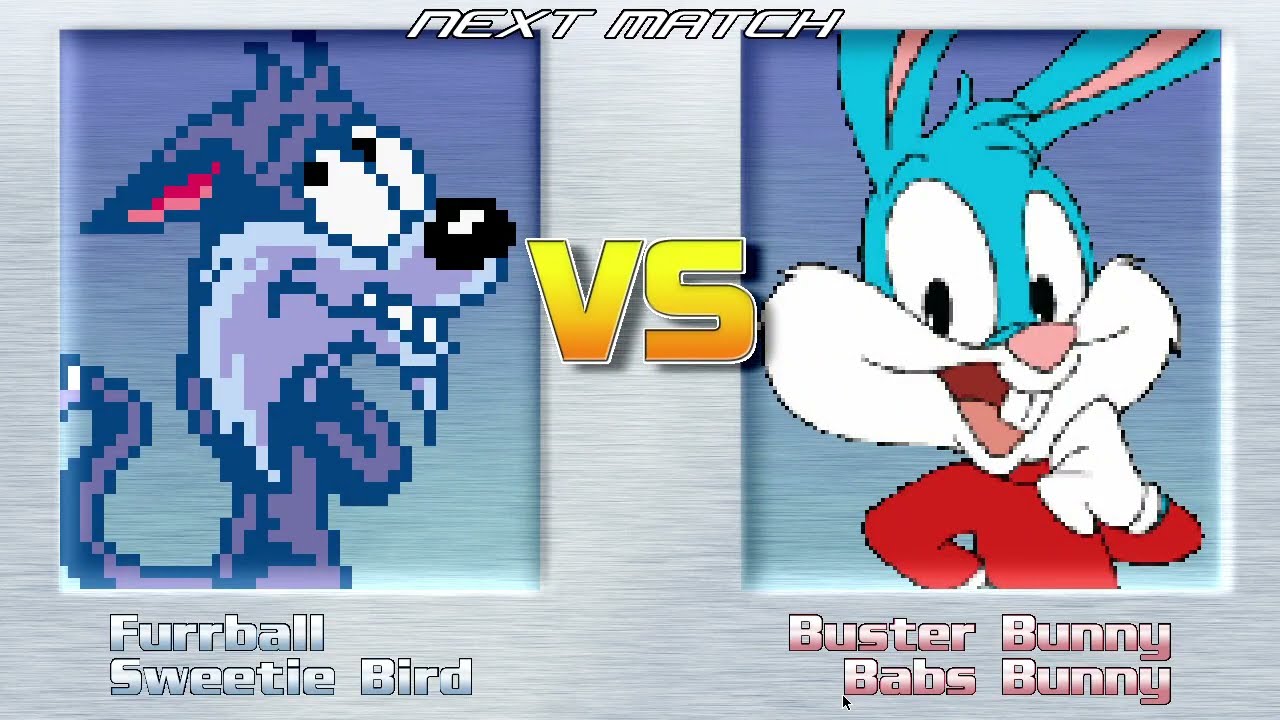 M.U.G.E.N. 2v2 | Furrball and Sweetie Bird vs Buster and Babs Bunny