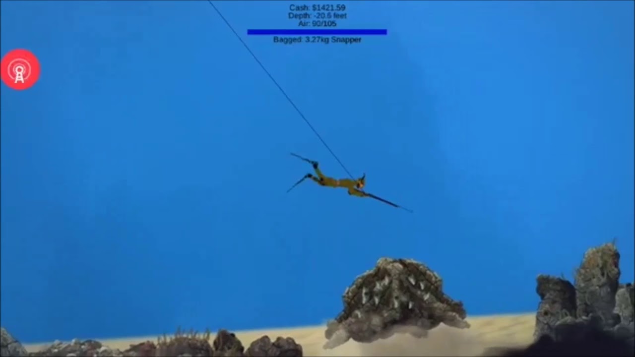 Pocket diver spearfishing 2D game play YouTube