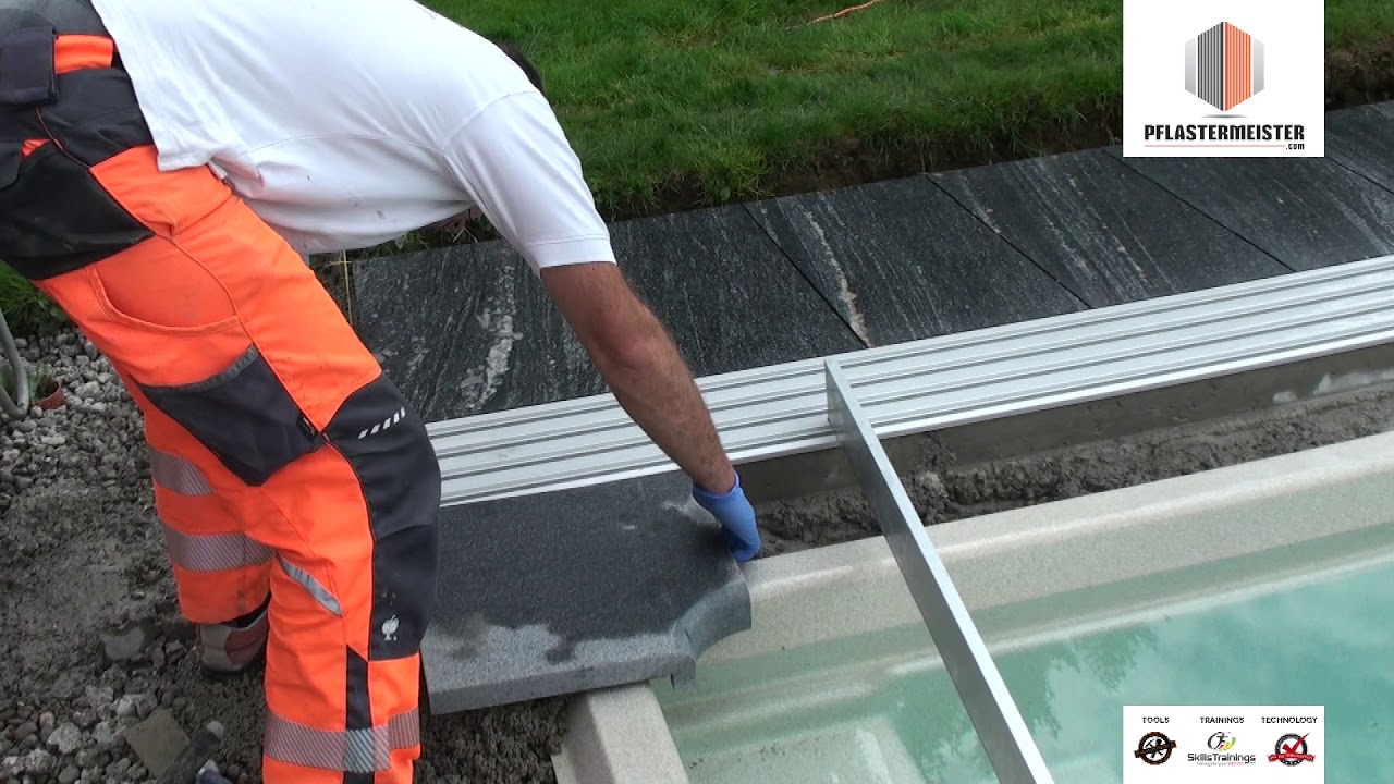 Laufplatte Natursteinplatte auf Polybecken  - Pflastermeister.com