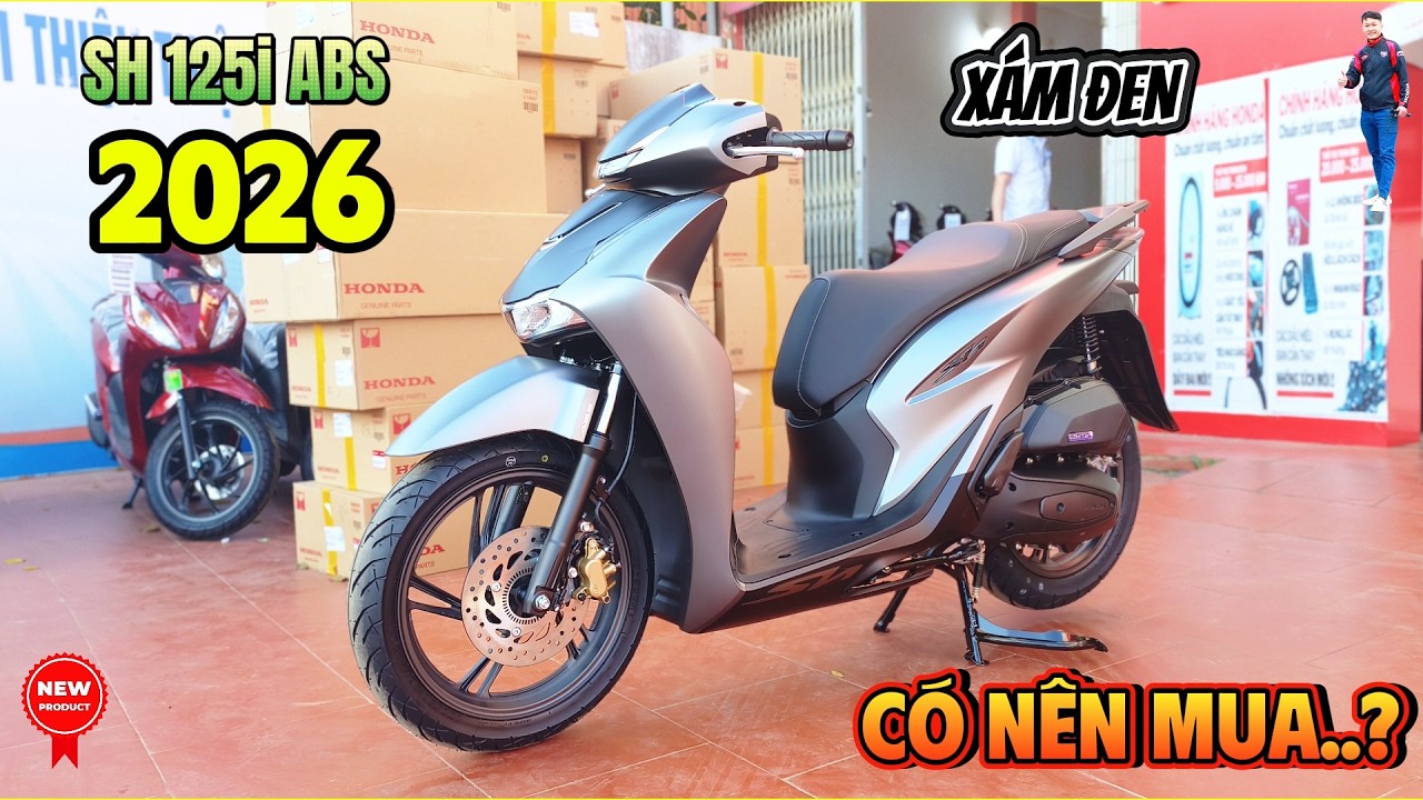 CẬN CẢNH SH 125i 2026 bản ĐẶC BIỆT màu XÁM ĐEN ▶ Có nên mua SH 125i & 160i 2026 🔴 TOP 5 ĐAM MÊ