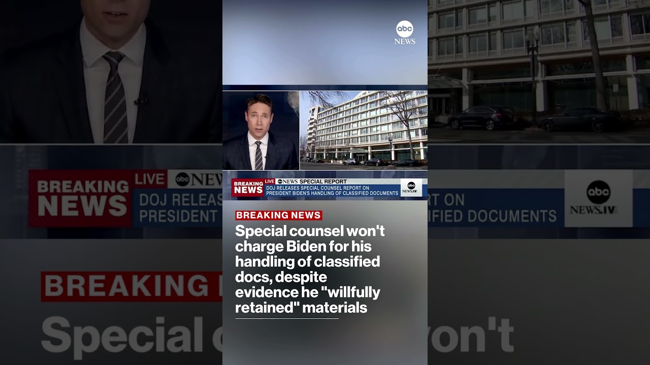 Special counsel won’t charge Biden for his handling of classified docs