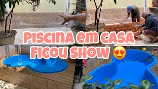 Fizemos Uma Piscina De Baixo Custo Em Casa Po A Po Ficou Show De Bola